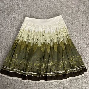 Alfani green skirt with stitch detail